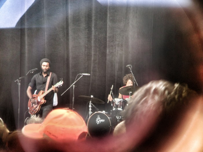 Gary Clark, Jr. taken through binoculars. 